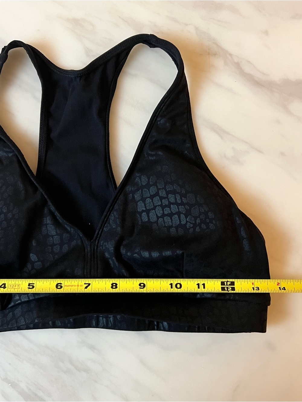 V-Neck Black Low-Impact Sports Bra - Picture 4 of 12